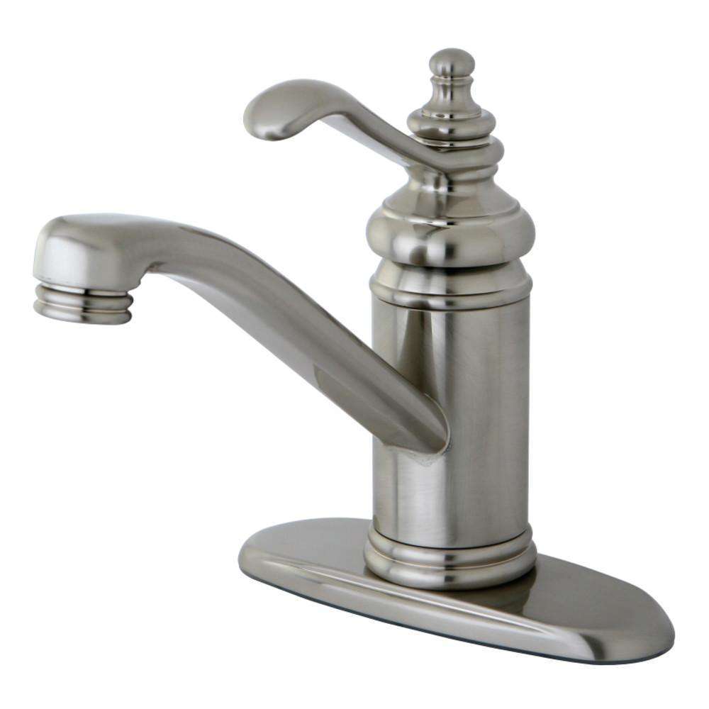 Kingston Brass, Kingston Brass KS3408TL Templeton 4" Single Handle Bathroom Faucet, Brushed Nickel