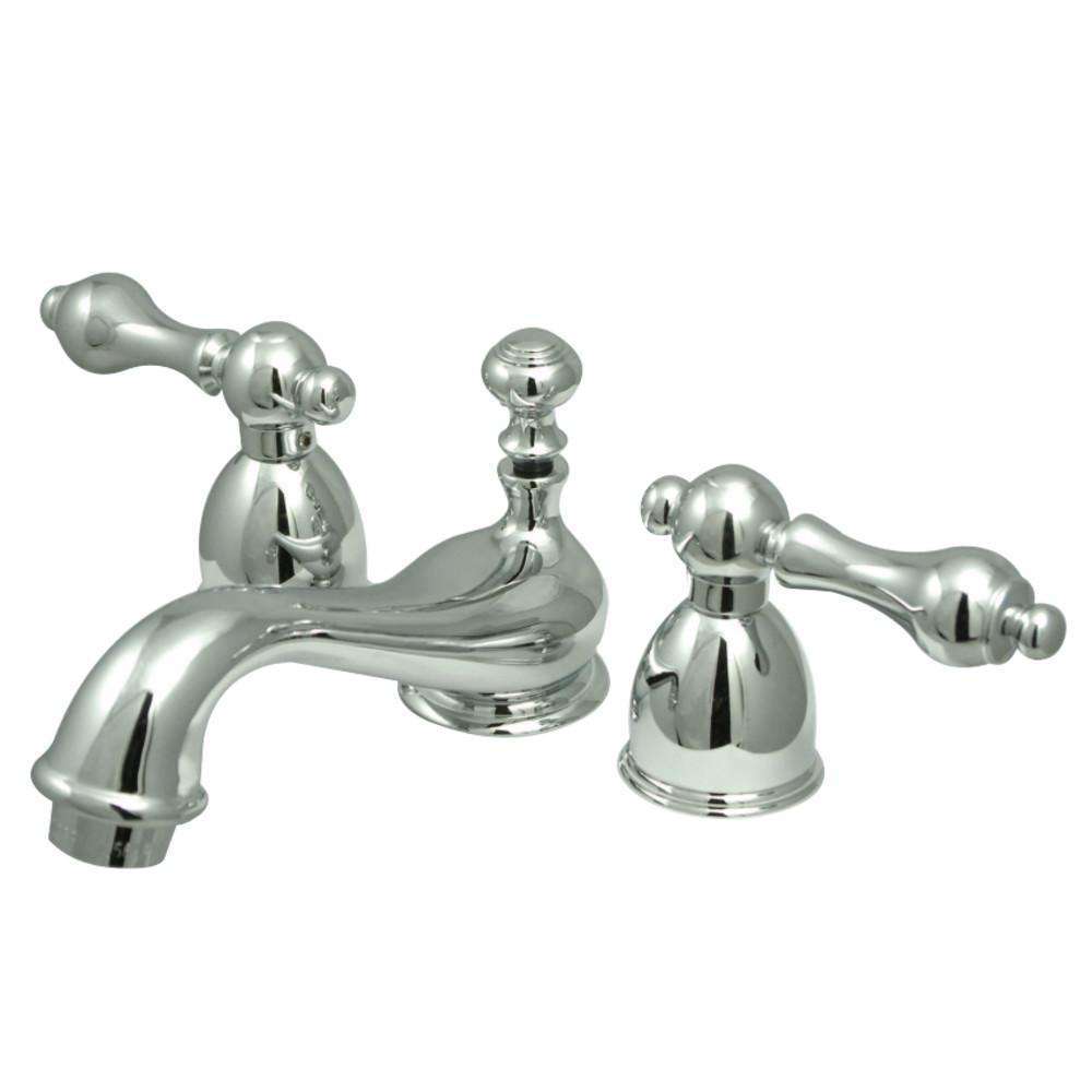 Kingston Brass, Kingston Brass KS3951AL Restoration Mini-Widespread Bathroom Faucet, Polished Chrome