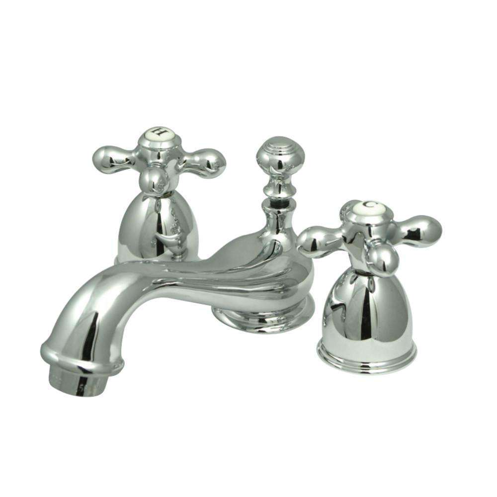 Kingston Brass, Kingston Brass KS3951AX Restoration Mini-Widespread Bathroom Faucet, Polished Chrome