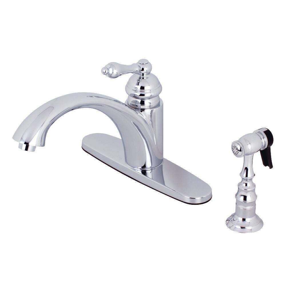 Kingston Brass, Kingston Brass KS6571ALBS Single-Handle Kitchen Faucet, Polished Chrome