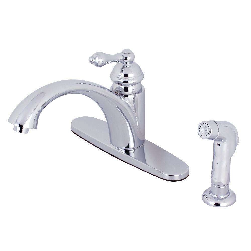 Kingston Brass, Kingston Brass KS6571ALSP Single-Handle Kitchen Faucet, Polished Chrome