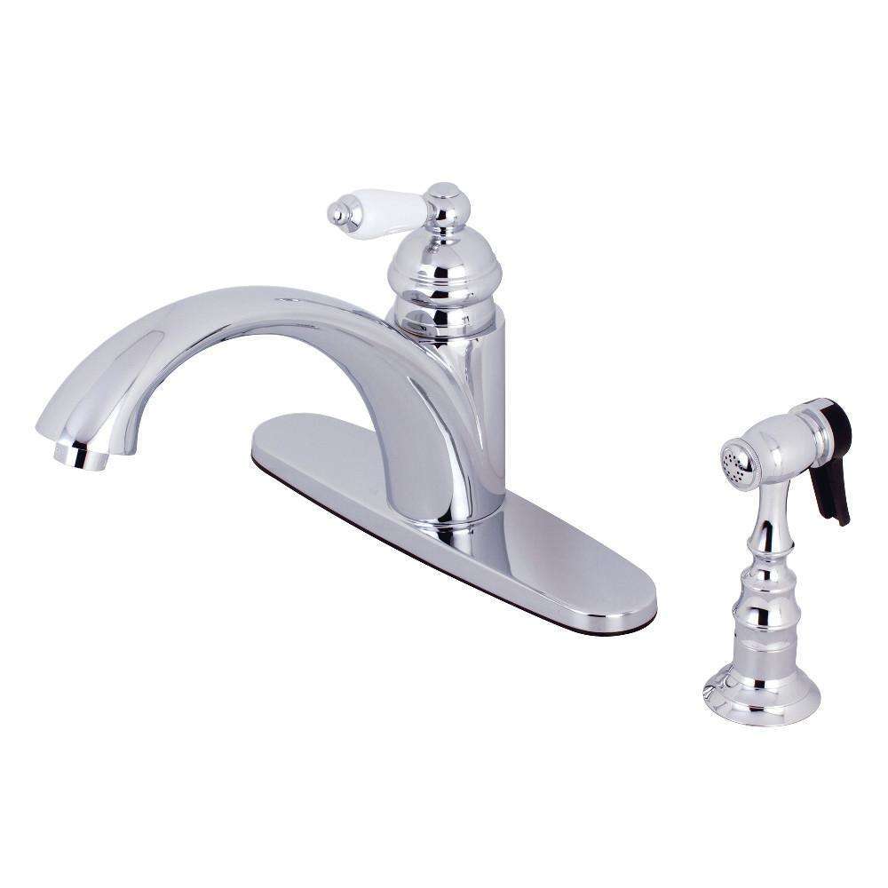 Kingston Brass, Kingston Brass KS6571PLBS Single-Handle Kitchen Faucet, Polished Chrome