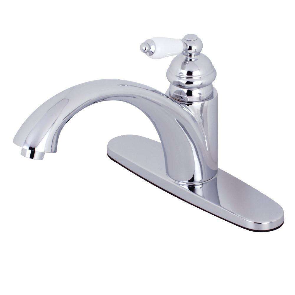 Kingston Brass, Kingston Brass KS6571PLLS Single-Handle Kitchen Faucet, Polished Chrome