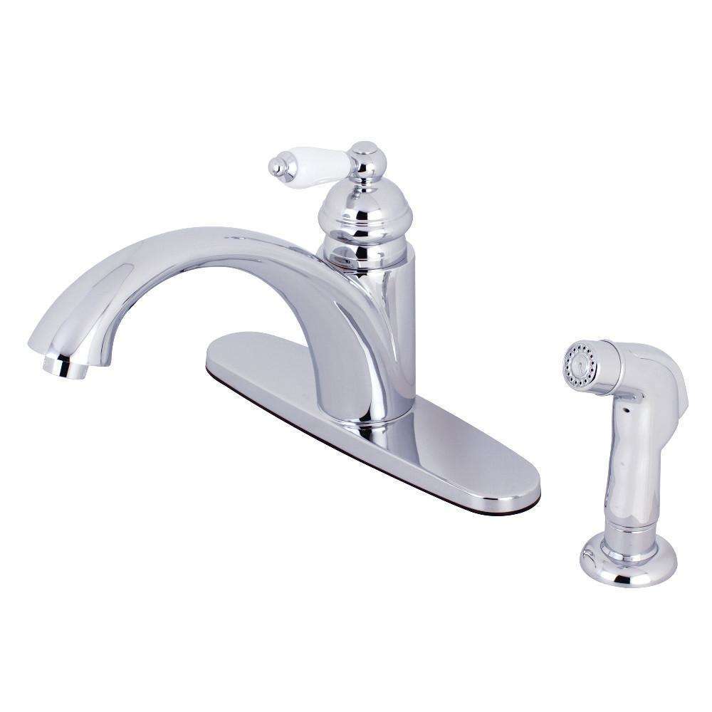 Kingston Brass, Kingston Brass KS6571PLSP Single-Handle Kitchen Faucet, Polished Chrome