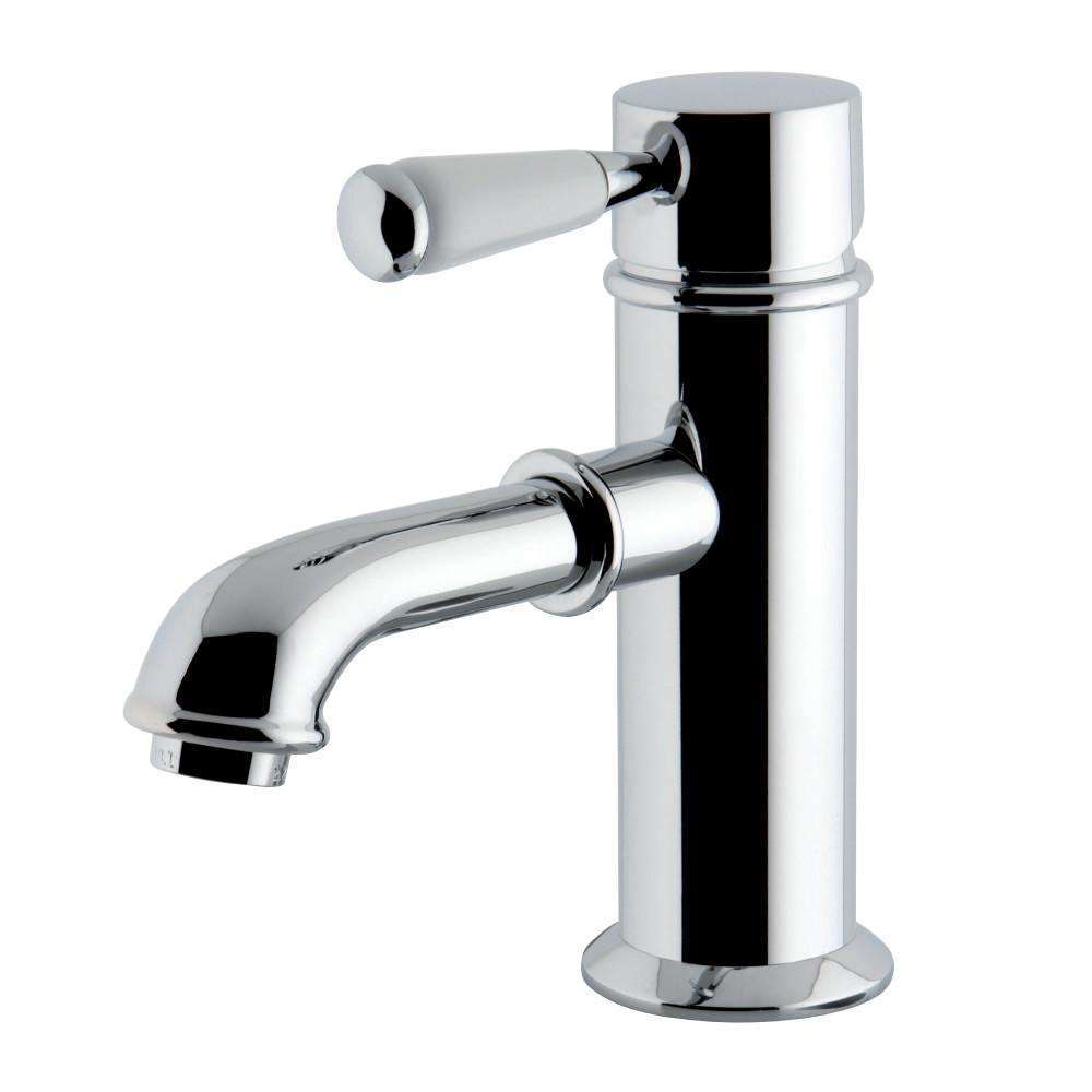 Kingston Brass, Kingston Brass KS7411DPL Paris Single Porcelain Lever Handle Bathroom Faucet, Polished Chrome